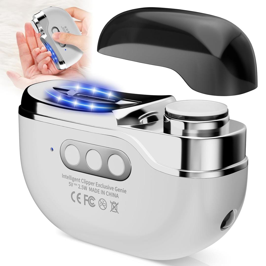 Automatic Electric Nail Clipper, 2025 New Electric Nail Clippers for Seniors with LED Light & 2 Speeds