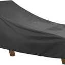 ULTCOVER Waterproof Patio Lounge Chair Cover Heavy Duty Outdoor Chaise Lounge Covers - 84L x 32W x 32H inch, Black