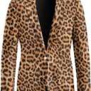 Lined Blazer Men One Button Casual Suit Jacket Slim Fit Coat with Pocket Winter Fall Business Blazers (Size L)