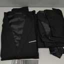 Cloudstyle Mens 3-Piece Suit Notched Lapel One Button Slim Fit Formal Jacket Vest Pants Set Size S