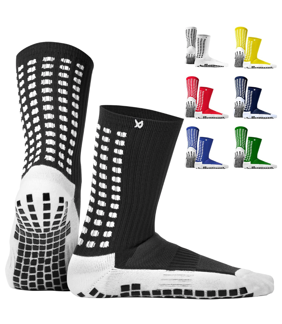 Lux Dual Grip Socks - Soccer Grip Socks for Men and Women. GripArray Performance & Comfort