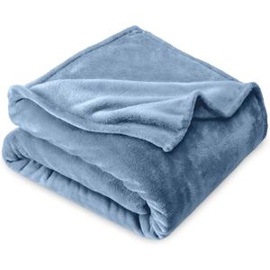 Bare Home Fleece Blanket - Full/Queen - Coronet Blue - Lightweight Throw for Bed, Sofa, Couch, Movie Night, Camping, and Travel - Microplush - Cabin Blanket (Full/Queen, Coronet Blue)