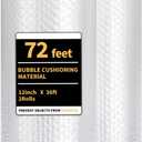 Bubble Cushioning Wrap 2 Pack 12 Inch x 72 ft Total Bubble Wrap for Packing，Moving Boxes and Shipping for Your Business，Perforated Every 12 in.Suitable for Filling Packaging Boxes.