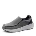 Bruno MArc Men's Slip-On Canvas Loafers, 12, Dark Grey