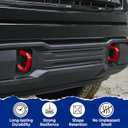 Tow Hook Cover Compatible with GMC Sierra 1500 2019, 2020, 2021, 2022, 2023, 2024, 2025 Accessories - Upgrade Design, Silicone Rubber, Red
