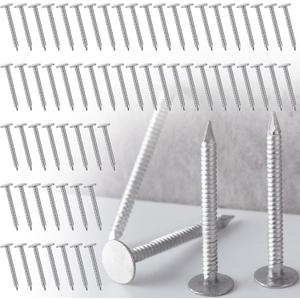 Tandefio 250 Pcs Aluminum Roofing Nails 1-3/4 Inch Aluminum Siding Rustproof Cap Nails to Fasten Asphalt Shingles Roofing Felt Insulation Board Wood Decking Fascia