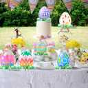 3 x Gyufise 12 Pack Happy Easter Honeycomb Centerpieces for Table Decorations Bunny Easter Egg Centerpieces Decor for Easter Day Birthday Anniversary Party Supplies