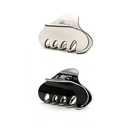 2 Pcs Medium Acetate Hair Claw Clip for Women Girls, 3.4Inch French Claw Clips for Thin & Medium Thick Hair, Durable Elegant Octopus Hair Clips, Celluloid Accessories