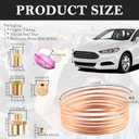 72" Oil Pressure Gauge Line Kit,Anti-Rust Oil Pressure Gauge Tubing Kit Includes Copper Tubing,1/8'' NPT Male 1/8'' OD,1 Thread Sealant Tape,Universal Car Accessories