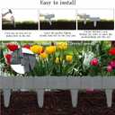 Garden Edging Border, 24ft Landscaping Border Edging for Flower Bed Edging Borders, Garden Landscape Edging Borders for Flower Bed, Garden Borders and Edging for Landscaping (Gray, 30 PCS)