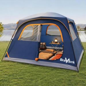 Camping Tent for 6 Person, Family Cabin Tent with Rainfly
10' x 9' x 78'', Easy Setup Windproof Double Layer Camping Tent, Portable Outdoor Tent for Family Camping