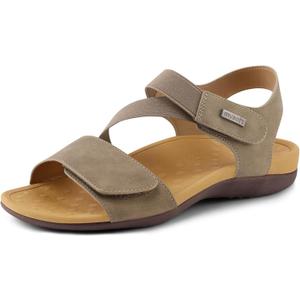 mysoft Women's Arch Support Sandals Orthotic Comfortable Walking Sandals Lightweight Adjustable Summer Outdoor Shoes (6, Taupe)