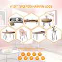 8 Inch Hairpin Legs for Furniture Set of 4, Heavy Duty Industrial Metal Table Legs with 3/8" Black Solid Iron, DIY Hair Pin Legs for Dresser, Couch, Cabinet, Bench with 4 Floor Protectors