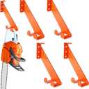 3 in 1 Chainsaw Holder 10" - Heavy Duty Chainsaw Wall Mount, 10 Gauge Steel Chain Saw Hanger for Garage Organization, Hefty Rack Storage Organizer for Chainsaw Accessories and Tools, 180lbs Capacity