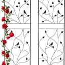 Garden Trellis for Climbing Plants, 71" H x 20" W, 2 Pack Heavy-Duty Metal Garden Trellis, Black Coated Rustproof Trellis for Plants Outdoor, Roses, Ivy, Flowers, and Vines