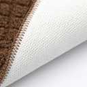 COSY HOMEER 27X18 Inch Anti Fatigue Kitchen Rug Mats are Made of 100% Polypropylene Half Round Rug Cushion Specialized in Anti Slippery and Machine Washable (Brown 1 pc) …