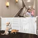 Retractable Baby Gates Dog Gate for Stairs, 100" Wide Retractable Gate Mesh Pet Gate, 41" Extra Tall Child Safety Gate with Fiberglass Rods for Stairways, Doorways, Hallways, Indoor/Outdoor