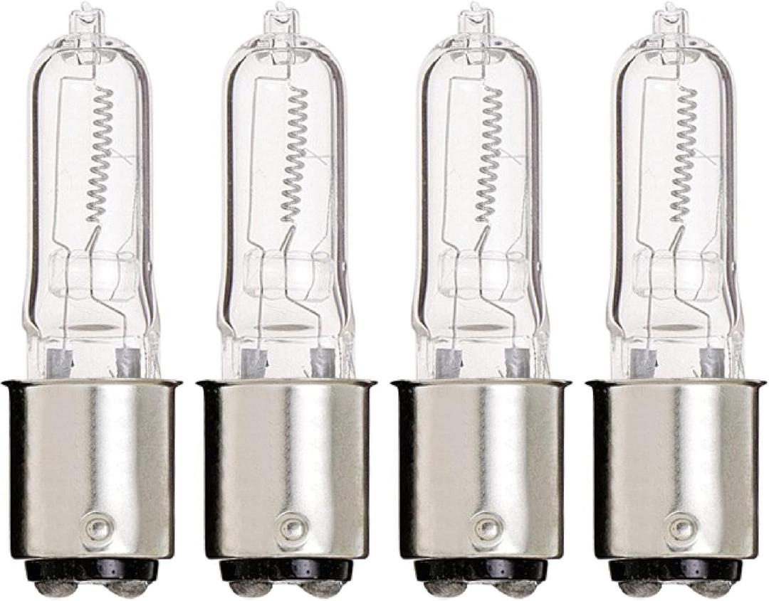 KOR Q100CL/DC - 120-Volt - Halogen JD Type T4 - BA15D - DC Bayonet Base - 100-Watt - Clear Light Bulbs (4 Pack)