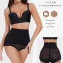 GYDEK Tummy Control Shapewear Panties for Women-High Waisted Body Shaper Underwear Seamless Shapewear Panty Girdle (Black, M)