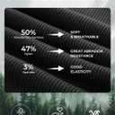 BAMBOO COOL Women's Seamless Tight T-Shirts Slim Fit Basic Ribbed Tees Short Sleeve Crew Neck Top (Black, M)