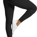 Aoxjox High Waisted Workout Leggings for Women Tummy Control Buttery Soft Yoga Metamorph Deep V Pants 26" (Small, Black)