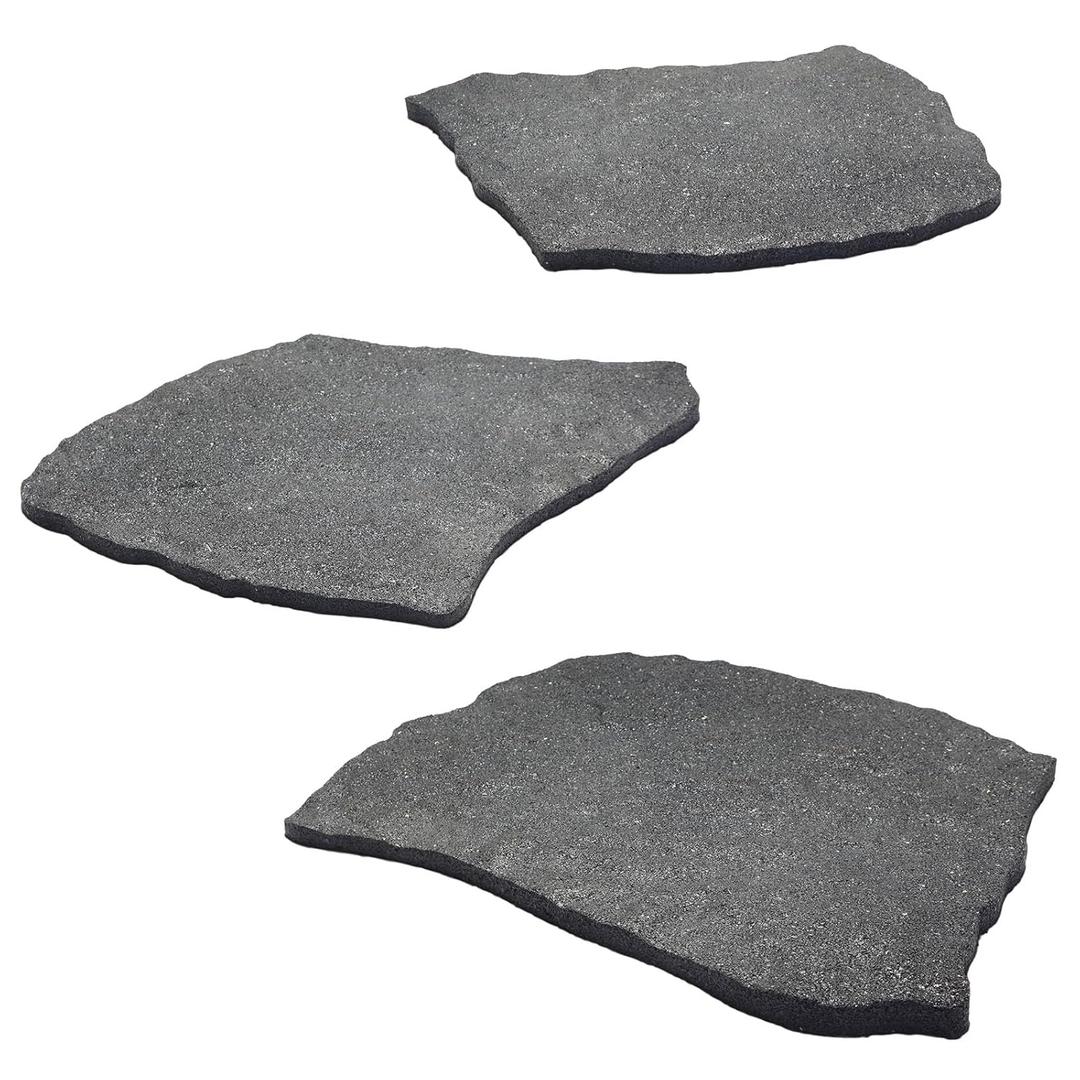 3 Pack Rubber Stepping Stones Outdoor Garden Rubber Pavers Pathway Walkway Paving Stones