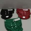 wegreeco Washable Female Dog Diapers (Pack of 3) (X-Large (17.5"-27" Waist), Burgundy, Black, Jade)