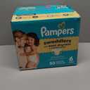 Pampers Swaddlers Diapers, Size 6 (23-44 lbs), 50 Count, Absorbent, Keeps Baby Dry and Comfortable, Skin Safe Disposable Baby Diaper