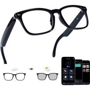 Ai Smart Glasses Bluetooth 5.4 with Translation for Men Women 160+Languages Color-Change Lens Power by Chat GPT Assistant Free App Translator Glasses Meeting,Driver,Travel