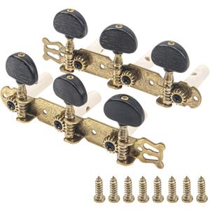 1Set Yootones Classical Guitar String Tuning Keys Pegs Guitar Machine Heads Tuning Key Pegs 3+3 Tuners(L&R) Compatible with Classical Guitar
