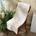 Reserved Wedding Chair Sign Banner in Loving Memory Reserved Signs for Wedding with Love from Heaven Cotton Linen 15'' x 50'' Save a Seat for Someone in Heaven Be There(White,Brushed)