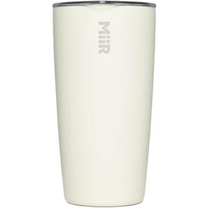 MiiR Tumbler, 16oz Insulated Stainless Steel with Press Fit Slide Lid  Splash Proof Design, Holds Hot & Cold Beverages, Stylish & Functional Cup Holder Compatible (Sandstone White- RSS)