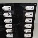 Beeveer Acrylic Key Holder Board with 100 Hooks, Wall Mount Organizer,Black