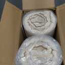 YOUR MOON Soft Organic Wool Pillow Queen Size Set of 2, Flat & Thin Wool Pillow for Sleeping, Low-Loft Bed Pillows for Back and Stomach Sleepers, Breathable Soft Cotton Cover (Off White)