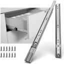 LONTAN 10 Pair 18 Inch Soft Close Drawer Slides – Heavy Duty 100LB Capacity, 3 Fold Full Extension Ball Bearing Side Mount Drawer Glides for Cabinets, Dresser, and Kitchen