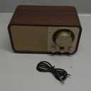 Retro Wooden Bluetooth Speaker, Vintage Portable Cordless Speaker, TF Card, AUX, USB IN, Small Vintage Bluetooth Speaker for Gift, Party, Travel, Office,Home Wood