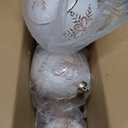 Lanpn 6 Pcs 6" Large Christmas Balls Ornaments, Outdoor Xmas Tree Hanging Decorations, Shatterproof Christmas Ball Ornament Set for Winter Holiday Home, Assorted Relief Pattern, White & Rose Gold