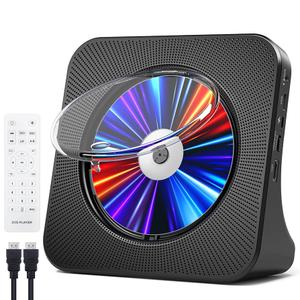 Gueray CD Players for Home DVD Player for TV CD Player for Home with Bluetooth Speakers Supports Remote Control Display FM Radio with USB Card Playback All Region Free with AV Dust Cover Black