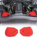 Rear Strut Tower Cover Compatible with Chevrolet Corvette C8 Stingray 2020-2024, ABS Engine Bay Rear Shock Absorbing Tower Protection Panel Cover Trim Accessories, 2PCS (Red)