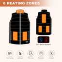 MRAWARM Heated Vest, Lightweight Electric Heated Vest for Men Women wiht 6 Heating Zone and 3 Temperature (Large, Black-us)