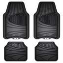 Armor All 4-Piece Floor Mats, Trim-to-Fit All-Weather Mats for Cars, Trucks, SUVs — Black