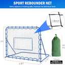 4.8x3.7FT Soccer Rebounder Net, Quick-Switch Angle Soccer Training for Control, Passing Practice, Easy Setup Rebounder Gifts & Equipment for Kids, Teens & Adults