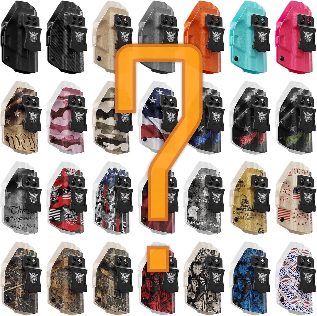 We The People Holsters - Mystery Design - Inside Waistband Concealed Carry - IWB Kydex Holster - Adjustable Ride/Cant/Retention (Left Hand)