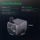 3 x 90 GPH (350L/H) Mini Submersible Pump, 4W Small Fountain Pump for Aquariums, Tabletop Fountains, Pet Waterers & Indoor/Outdoor Water Features (90GPH)