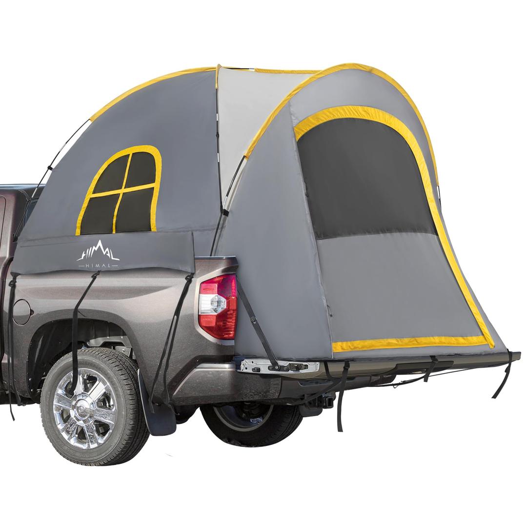 GoHimal Pickup Truck Tent, Waterproof PU2000mm Double Layer for FT Truck Bed, Portable Bed Tent for Camping