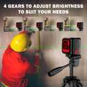 Motovera Self Leveling Laser Level 100ft, Green Cross Line with Tripod, 4 Brightness Modes & Pulse Function, Manual & Self-Leveling Modes, IP54 Waterproof for Picture Hanging, Tile, DIY Construction