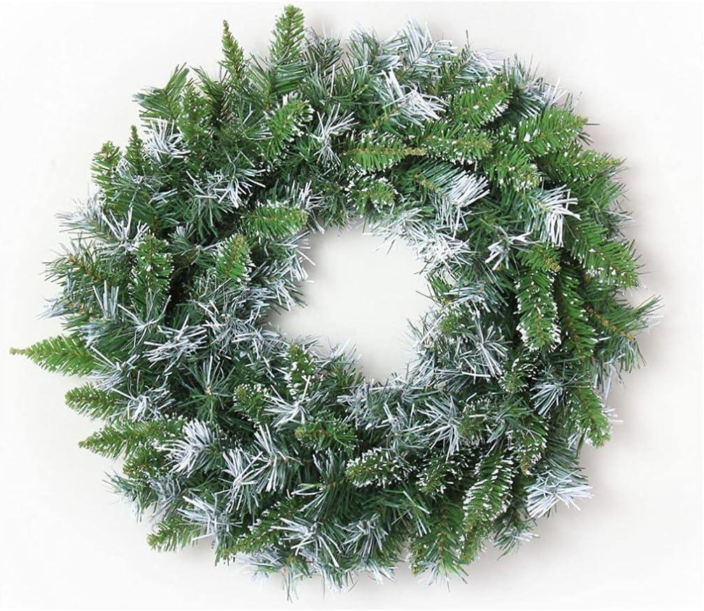 WJJHERRH Artificial Wreath, Christmas Wreath Christmas Wreath Artificial Snowflake Pine Christmas Wreath Gifts for Christmas Party Decor Christmas Garlands for Fireplaces Christmas Wreaths for Front