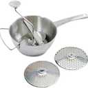 Norpro Deluxe Food Mill, Stainless Steel, 2 qt, Shown