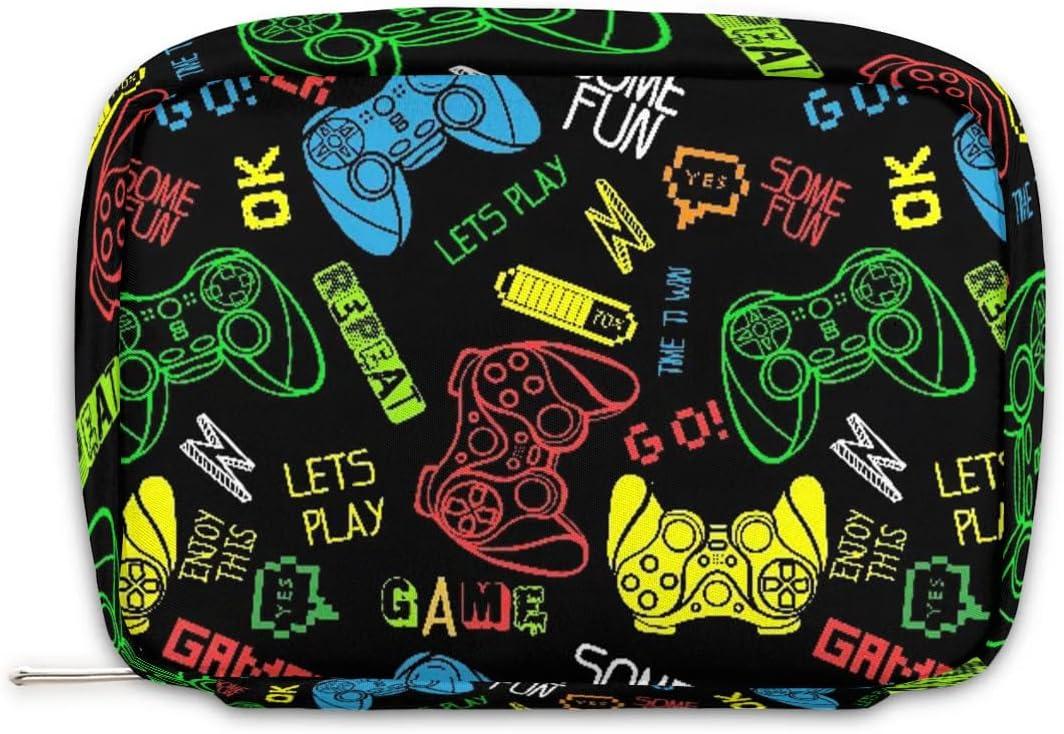 Kids Toiletry Bag for Boys, Cute Small Video Games Wash Bag for Little Young Boys Waterproof Cosmetic Weekender Bag Toddler Traveling Toiletries
