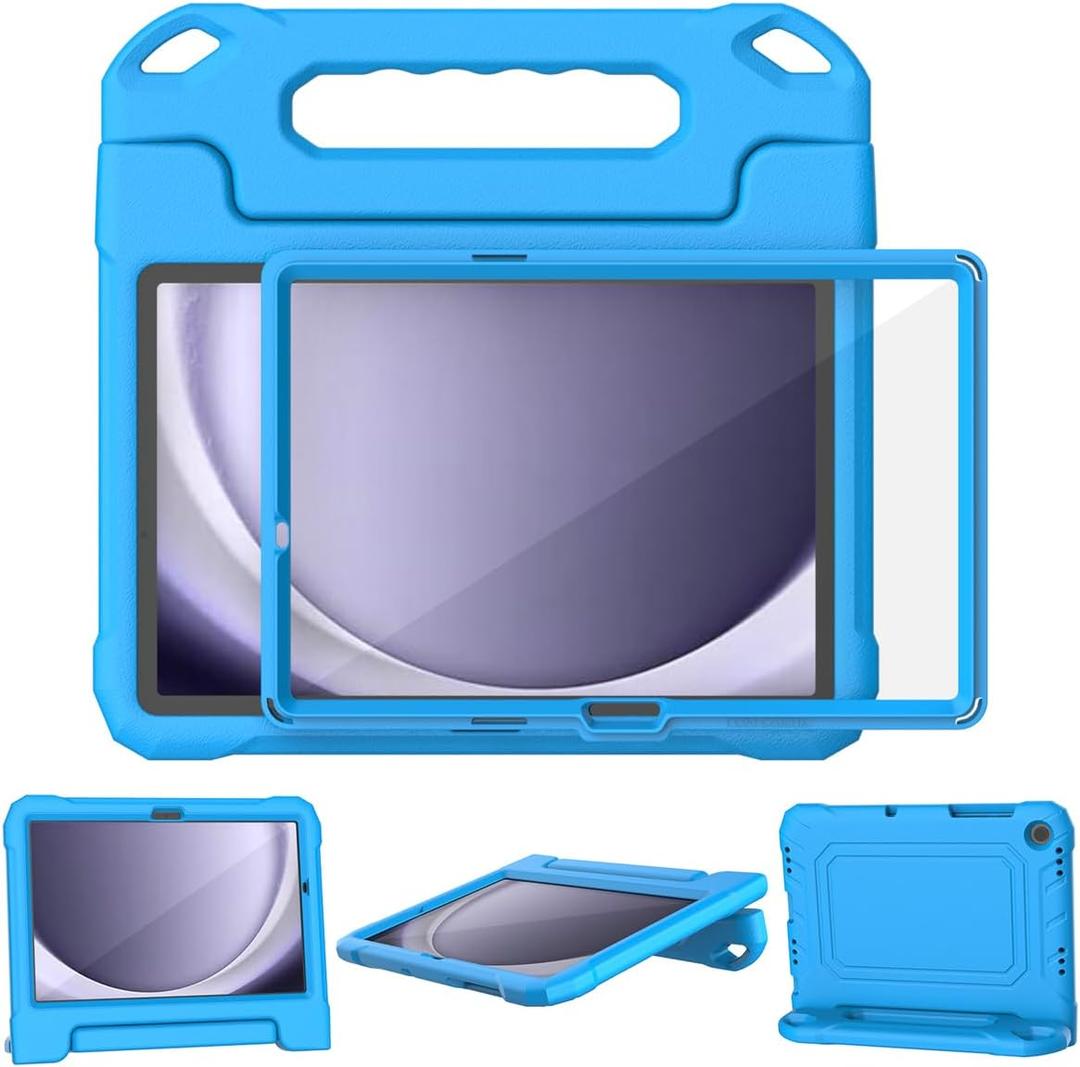 SUPLIK Kids Case for Samsung Galaxy Tab A11 Plus 2025 & A9 Plus 2023 11-inch Tablets, Galaxy Tab A11+/A9+ Case with Screen Protector, Durable Shockproof Handle Stand Cover for Kids, Blue